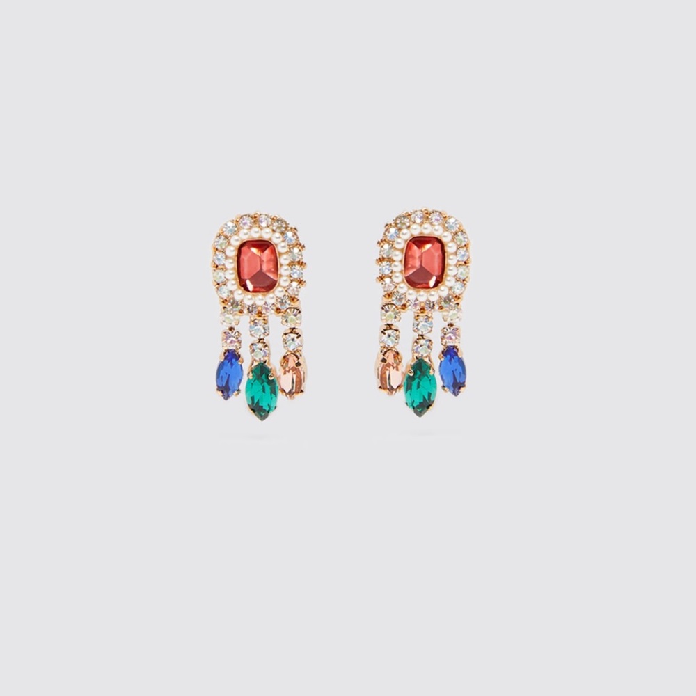 ZARA bejeweled earrings